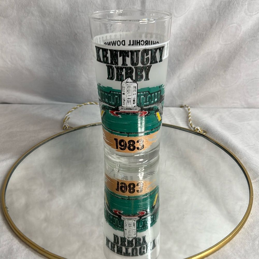 1983 VTG Libbey Official Kentucky Derby Glass Churchill Downs 1875-1983 Winners